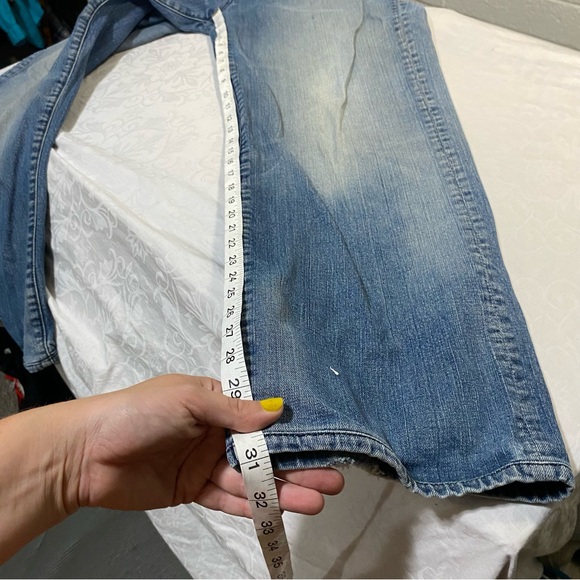 Men’s 7FAM y2K Baggy Relaxed Fit jeans Size 34 Waist Used Distressed 31 inseam - Picture 5 of 15